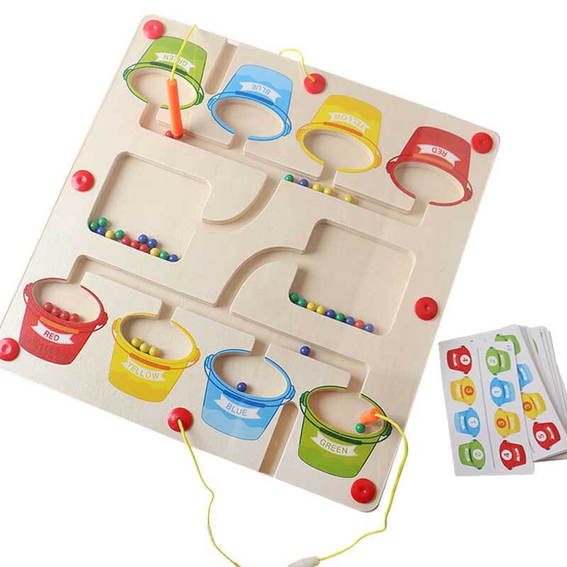 4Little™ MagneticMaze - Kleur en Nummer Doolhof Speelgoed