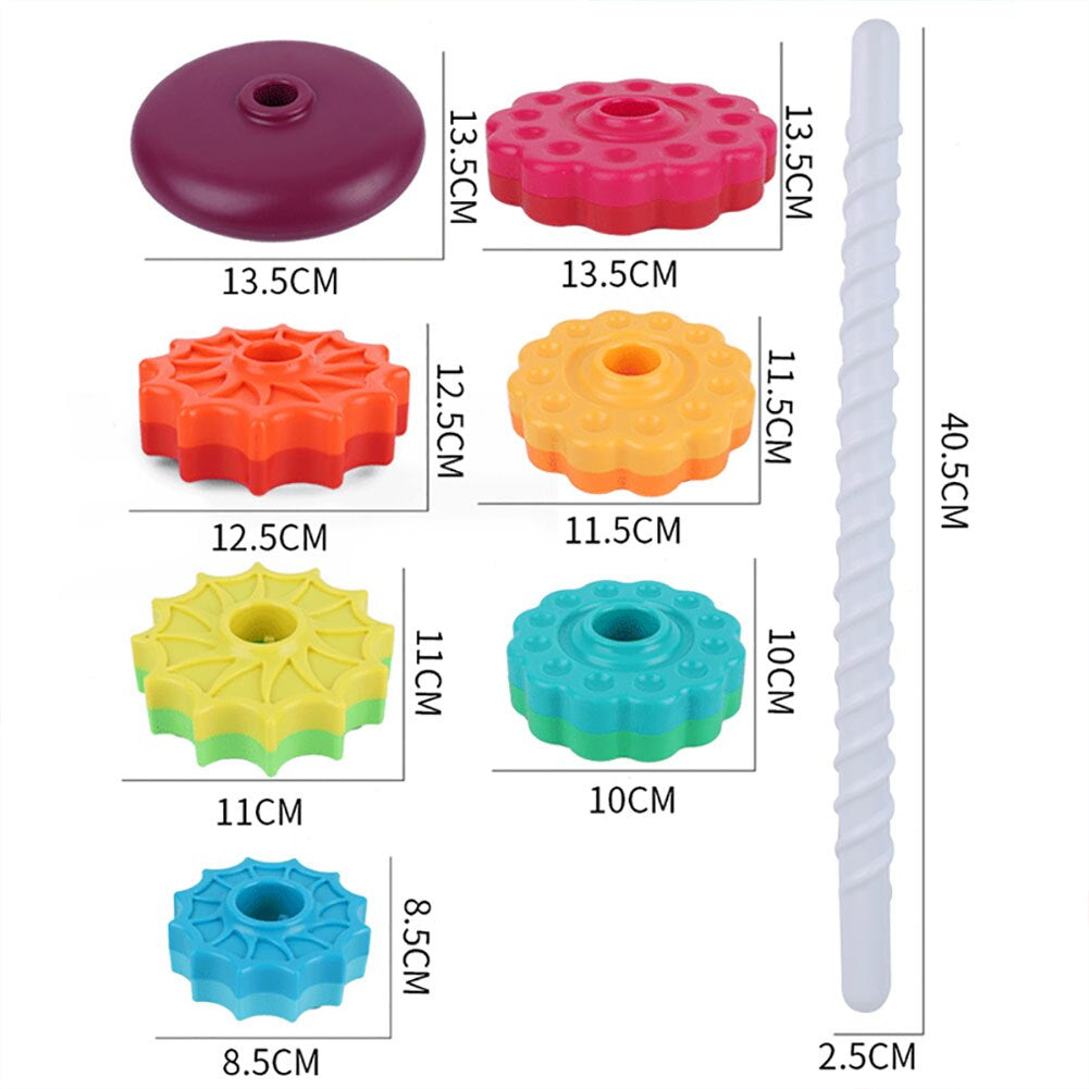 Rotating Tower™ - Kleurrijk stapelplezier - Stapeltoren