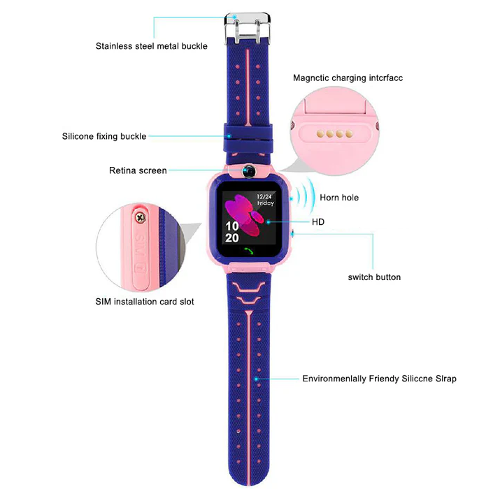 WatchMe™️ Smartwatch - Verlies de Kinderen en de Tijd niet uit het Oog!