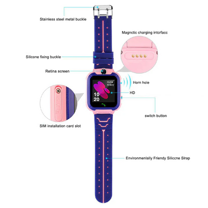 WatchMe™️ Smartwatch - Verlies de Kinderen en de Tijd niet uit het Oog!