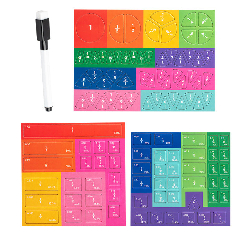 Montessori magnetische breuken puzzelboek voor kinderen