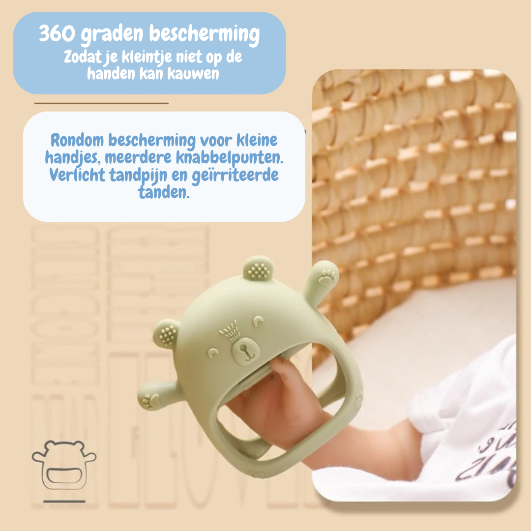 4Little CalmChew Glove™- Vermindert De Pijn Van Doorkomende Tandjes!