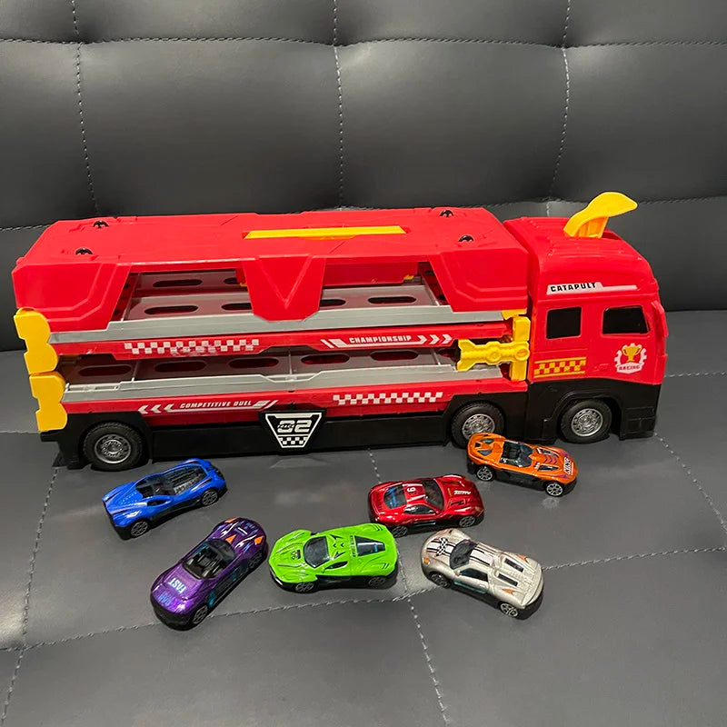 4Little™ MegaTruck - Mega Hauler Vrachtwagen Met Uitwerping Racebaan