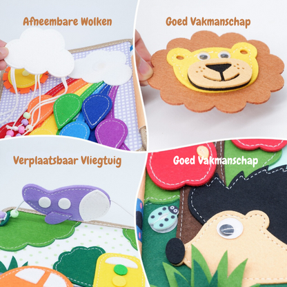 4Little™ - Dieren Busy Board - Wereld van Leren en Plezier