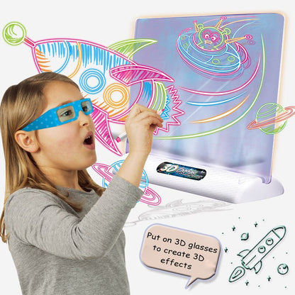 Magic 3D Drawing Board™ - Lichtgevende kunst - Lichtgevend 3D tekenbord